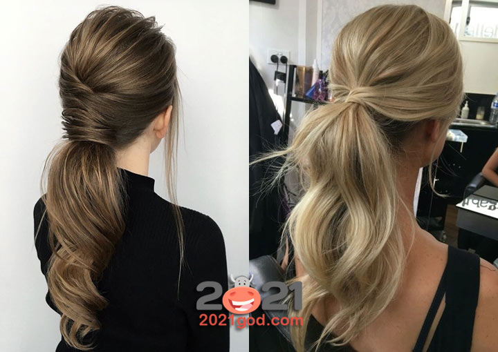 Низкий хвост - модные прически сезона осень-зима 2020-2021