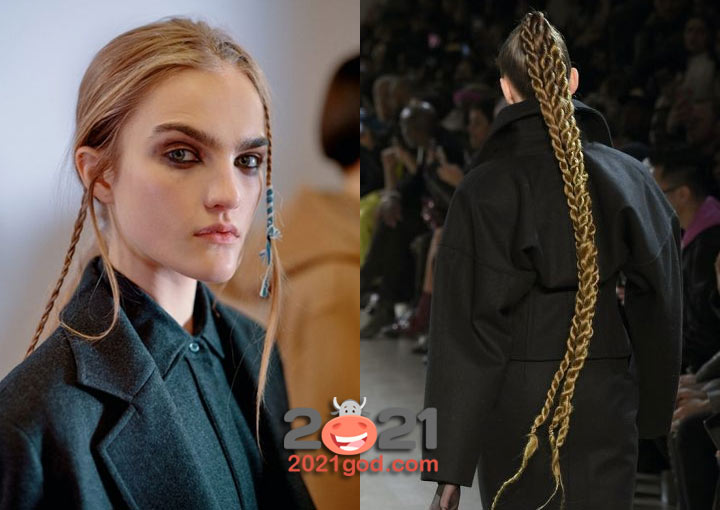 модные прически с косами сезона осень-зима 2020-2021