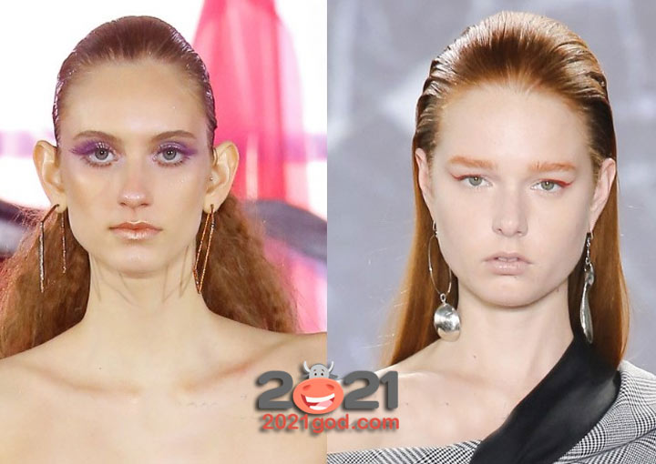 Прически с мокрым эффектом - мода зимы 2020-2021