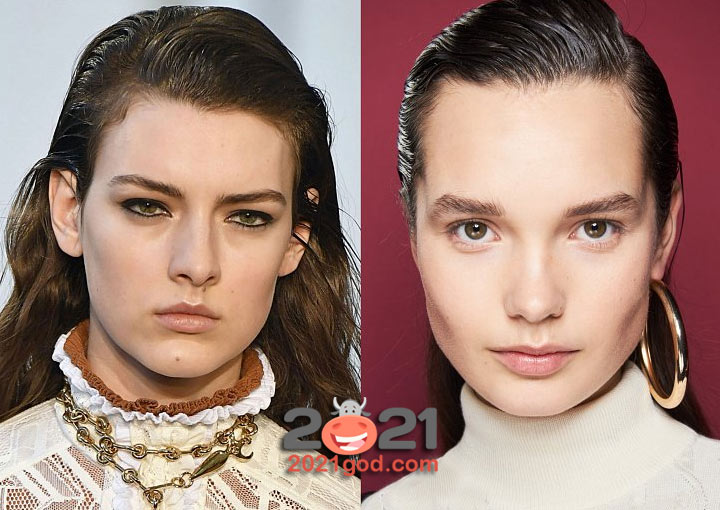 Волосы с мокрым эффектом - тренд зимы 2020-2021