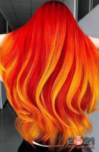 Яркое рыжее окрашивание волос - тренды 2021 года