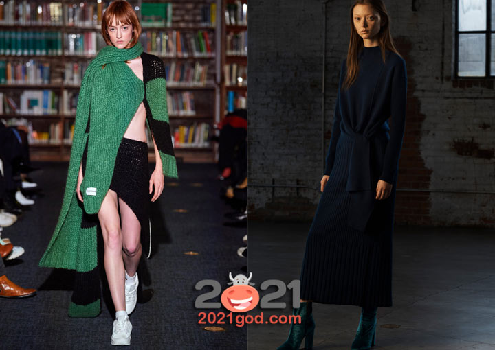Вязаное платье - мода зимы 2020-2021