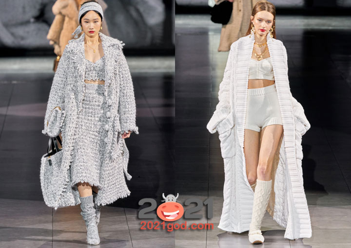 Модные вязаные пальто Dolce & Gabbana на 2021 год
