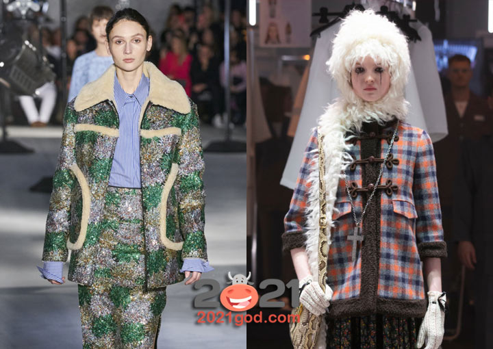 Искусственные дубленки с принтами на 2021 год