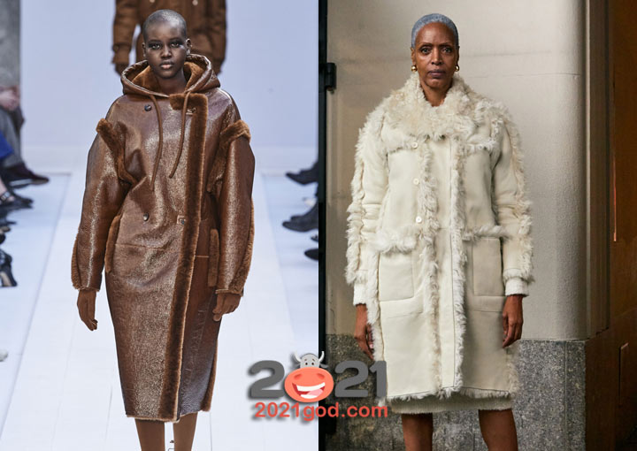 Модные удлиненные дубленки для женщин на 2021 год