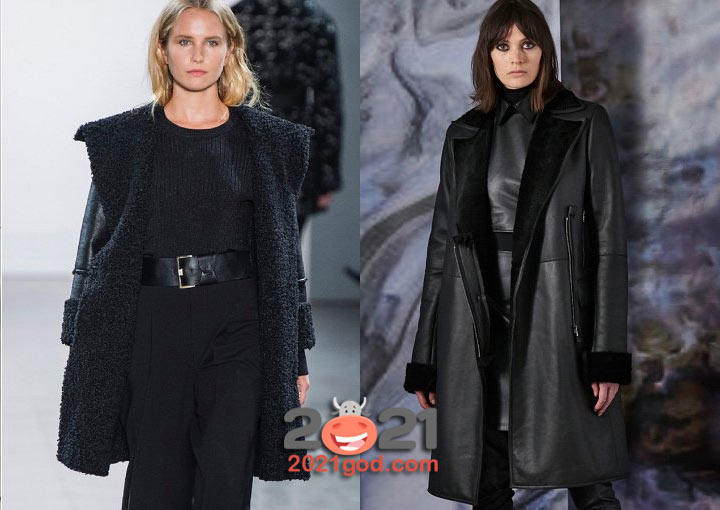 Длинные женские дубленки зимы 2020-2021