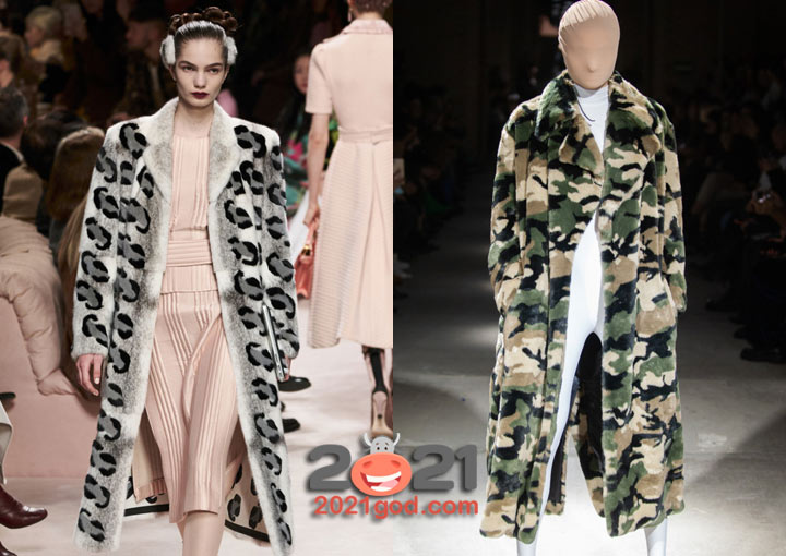 Модные шубы 2021 года с принтами