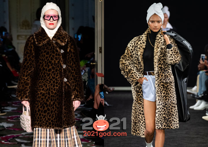 Модные леопардовые шубы 2021 года