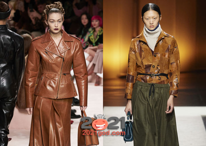 Можная кожаная куртка на осень 2020 года