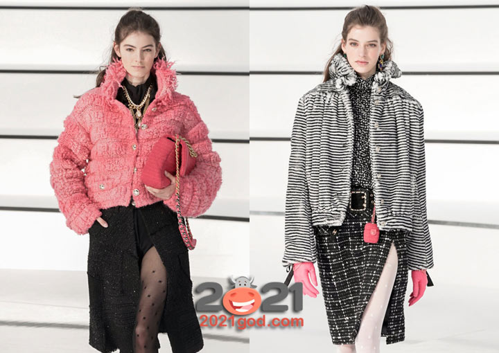 Модные меховые куртки Шанель осень-зима 2020-2021