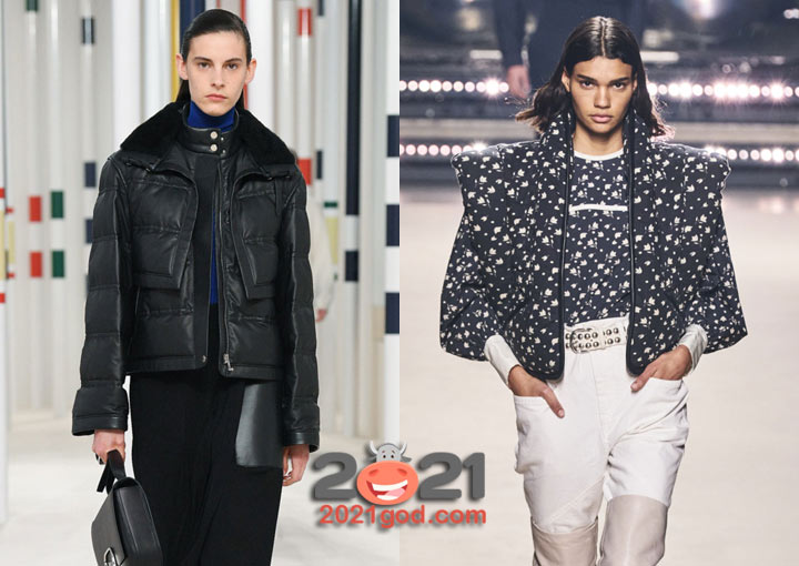 Модные пуховики 2021 года - фото показов