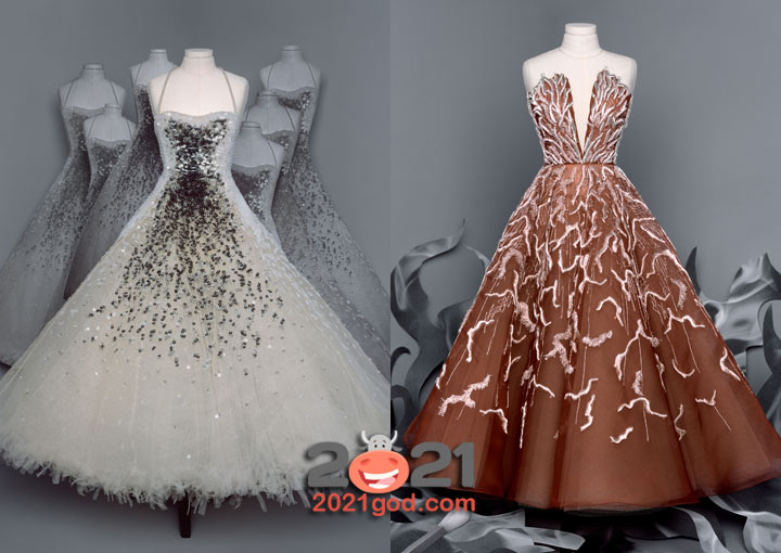 Пышное платье Диор коллекции Haute Couture осень-зима 2020-2021