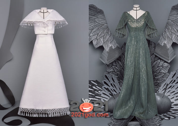 Ретро платье от Диор коллекция Haute Couture осень-зима 2020-2021