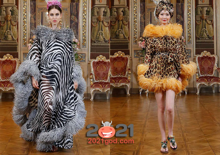 Зоологические принты у Dolce & Gabbana - высокая мода 2021 года