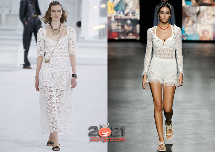Ажурные платья сезона весна-лето 2021