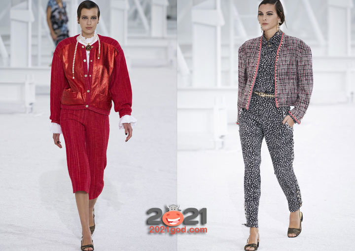 Жакеты с широкой линией плеча весна-лето 2021